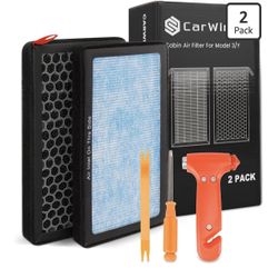 Carwiner Cabin Air Filter 2PCS for Tesla Model 3 Model Y with Activated Carbon