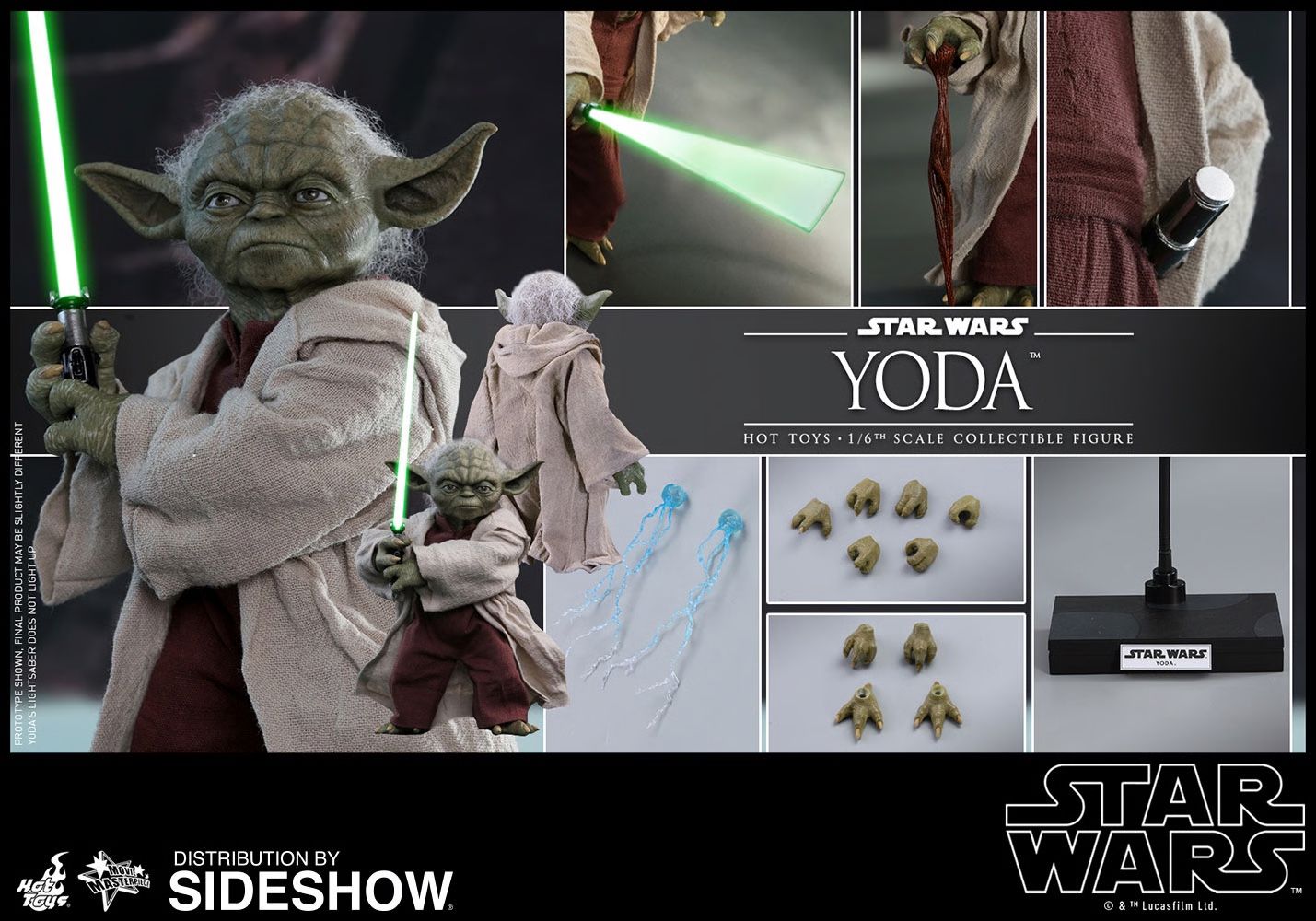 Hot Toys Attack Of The Clones Yoda Star Wars Marvel 1/6 Scale