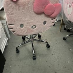 Hello Kitty Teddy Fur Swivel Vanity Chair 