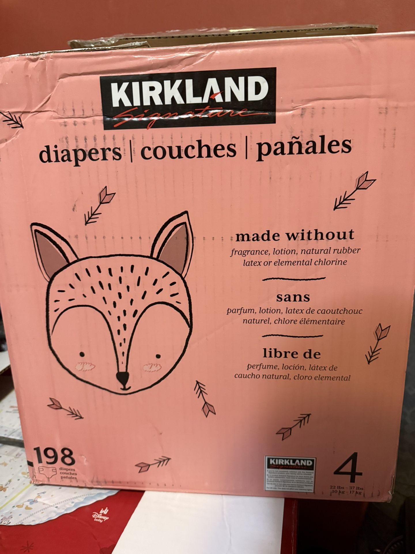 Kirkland Diapers #4. 88 Diapers Open Box