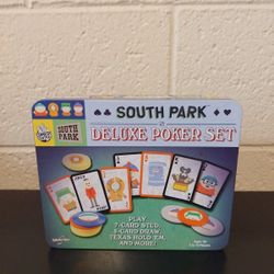 South Park Deluxe Poker Set 2004 Rare set in Tin - Vintage • 