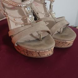 Size 6 Jewelry Wedge Shoes