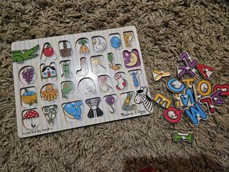 Melissa & Doug Alphabet Wodden Peg Puzzle 