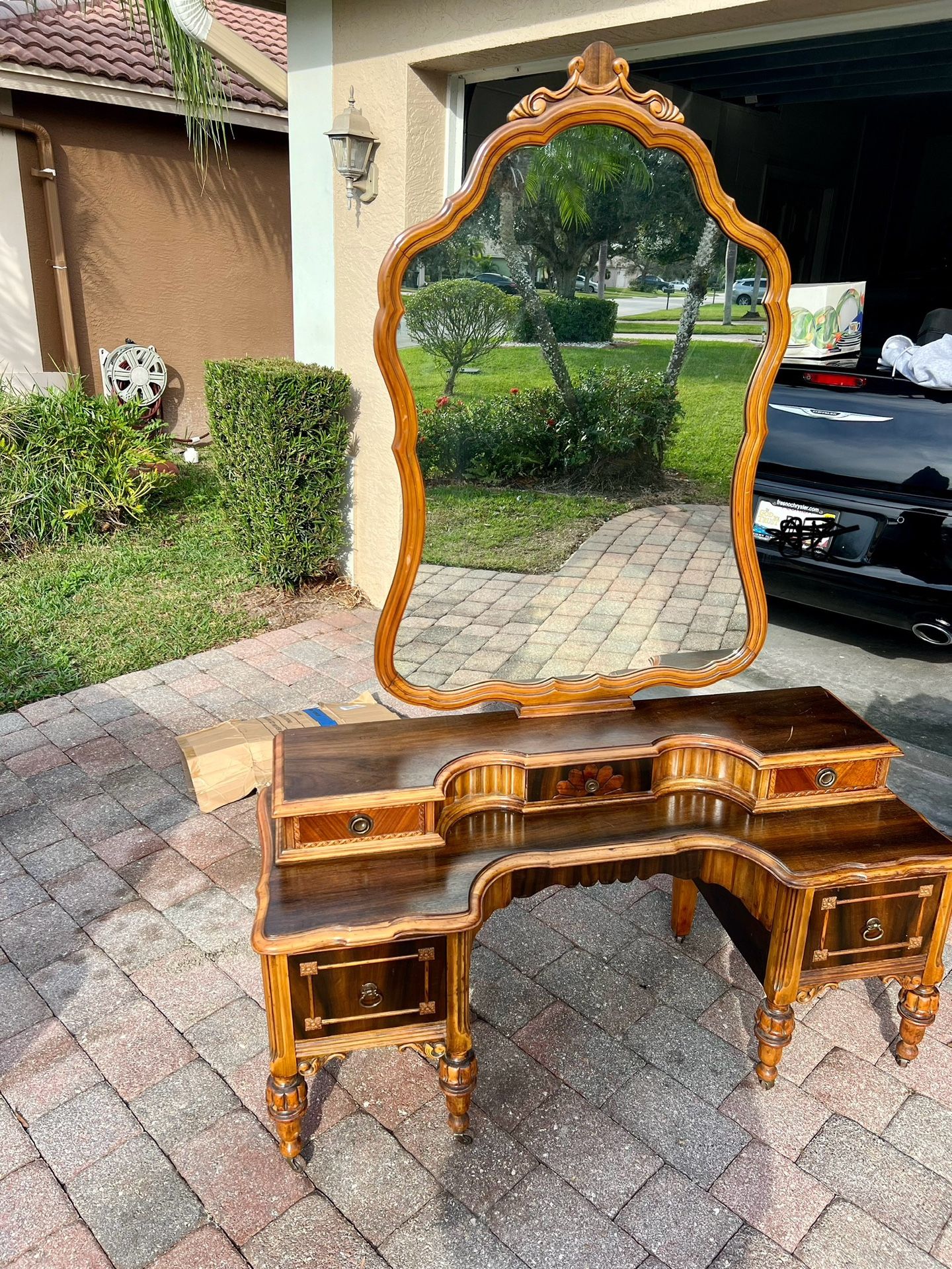 Antique Dresser With Mirror