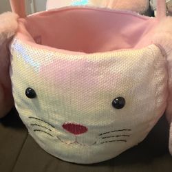 Easter baskets and large peeps plush