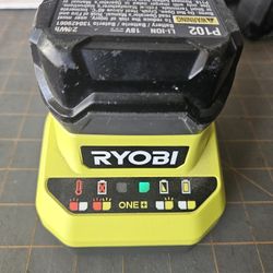 Ryobi Charger and a Battery 