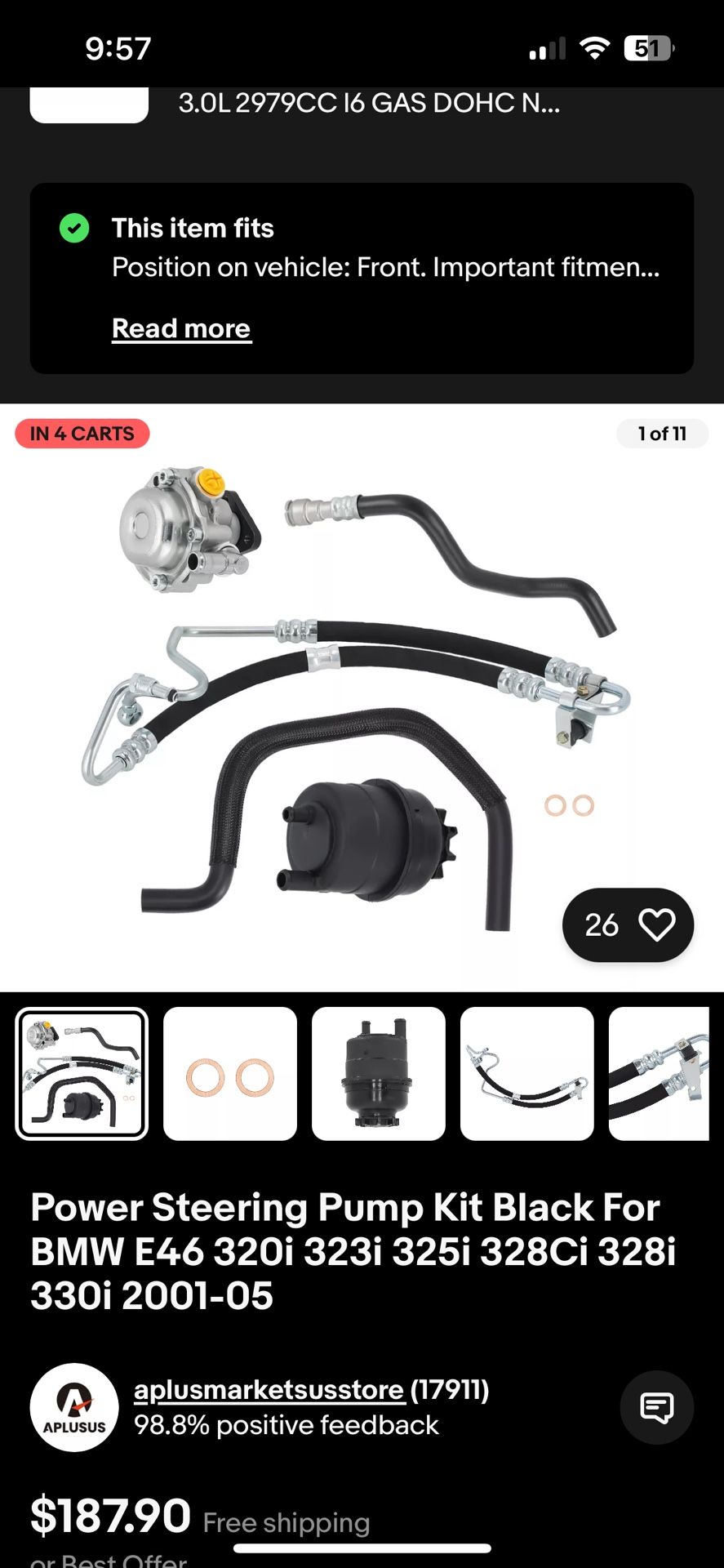 E46 Lf 20 Power Steering Pump