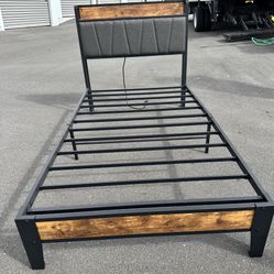 Twin bed frame and headboard 