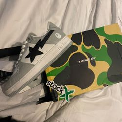 grey bapesta 9.5