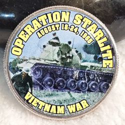 #567 Kennedy Half Dollar Colorized Vietnam War Coin