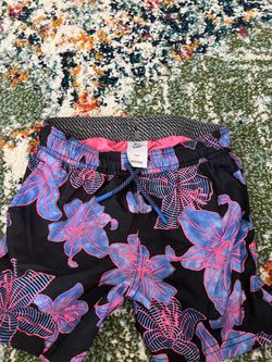 Boys Floral Swim Trunks Size Medium