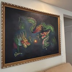 Large Dragon Painting Wall Art 
