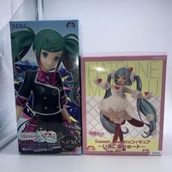 2 Pcs Hatsune Miku Figures