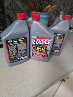 Lucas Oil 10467 Semi-Synthetic 2-Cycle Land and Sea Oil TC-W3-1 Quart