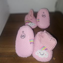 Wonder Nation Slippers for toddler - Rainbow Pink,