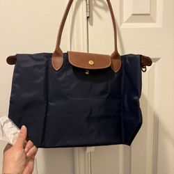 Navy blue Small shoulder LongChamp tote bag