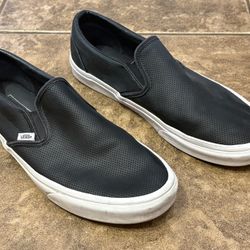 Van’s Black Slip-Ons Men’s Size 10.5