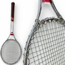 Vintage 1970s Wilson T3000 Steel Tennis Racquet Made USA w/ Original Cover Case