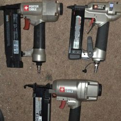 3x Porter Cable Pneumatic  Nail Guns