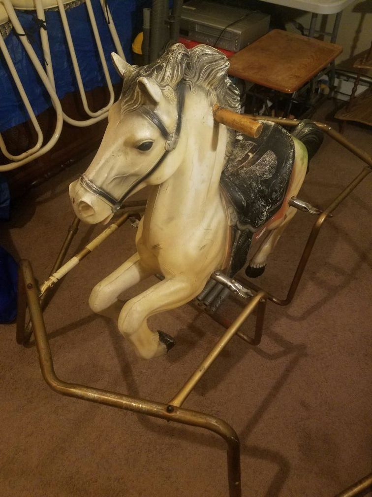 Vintage 1964 Blazon inc spring Rocking Horse
