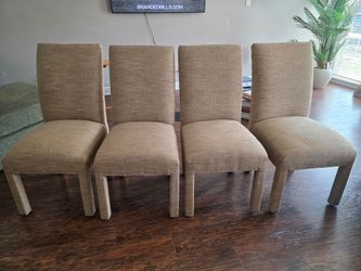 I4 upholstered  Parson styled chairs