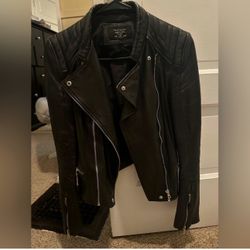 Zara Leather Moto Jacket