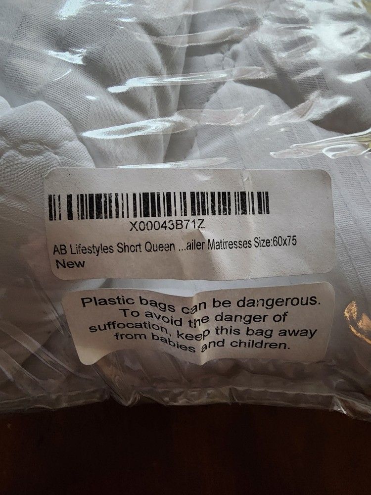 AB Lifestyles Short Queen Mattress Protector size 60 x 75 Never Used
Made in The USA