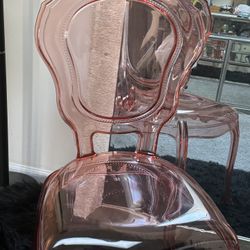 Acrylic pink clear Chair 