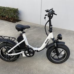 New, foldable e-bike step through 500w 48v 15AH with 16” fat tire, top speed 29mph range up to 55 miles electric bike 