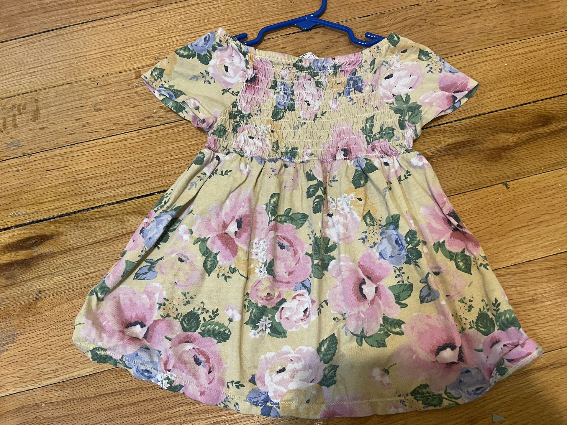 Yellow Floral Dress For Toddler Girls