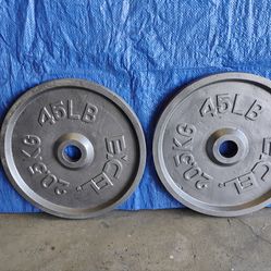 Pair of 45 lb Olympic Plates