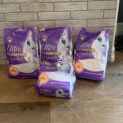 3 3/4 Bags (5 lbs each) Ultra Unscented Clumping Crystal Cat Litter