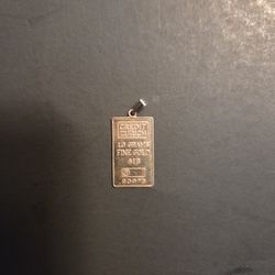 Beautiful Vintage 10k Gold Pendant Charm Credit Zurich 1.0 Gram Fine Gold  .418 Bar Ingot  $140.00