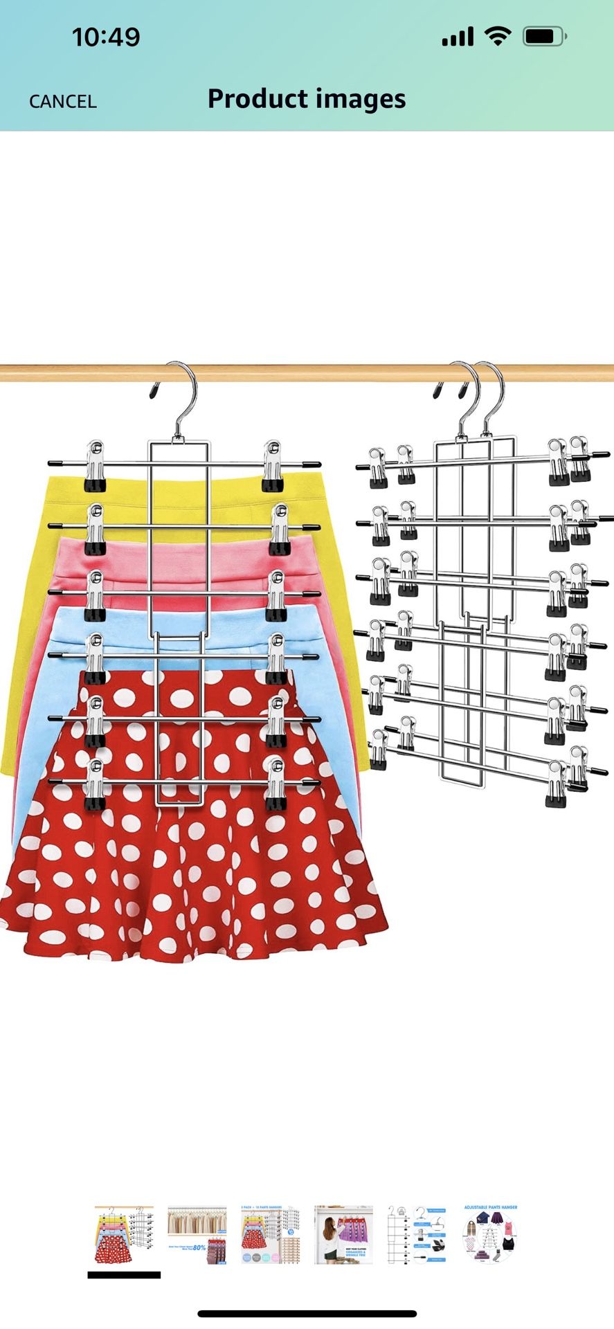 6 Tier Closet-Organizer-Pants-Hangers-Space-Saving,Metal Closet-Organizers-and-Storage,3 Pack Organization 