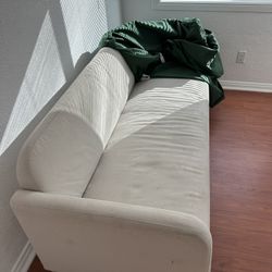 Couch with Green Cover