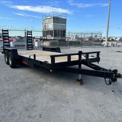 18’ , 16’, 20’ Equipment Trailers, Equipos Pesados, Bobcat, Kubota, Caterpillar, Skid Steer 