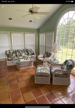 Sunroom wicker set