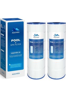 Pool Filter Cartridge, AQUIVEX CX200XRE Compatible 2 Pack with Hayward SwimCl...