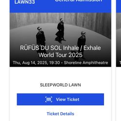 Rufus Du Sol Shoreline Tickets