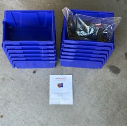 12 New Plastic Storage Bins