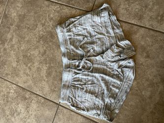 Light gray drawstring lounge shorts 