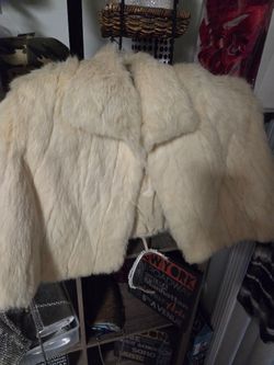 Cream White Fur Coat