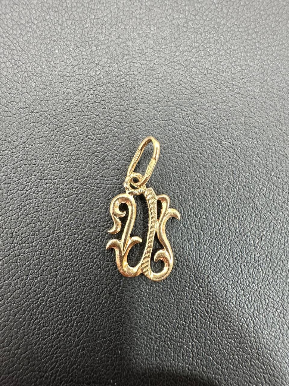 14k Yellow Gold ORIENTAL STYLE PENDANT 0.91G/585/2X1CM