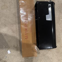 Architectural Mailboxes Franklin™ Weather-Resistant Steel Metal Mail Box for Outside with Post, Black, Medium Curbside Mailbox, USPS Approved for Resi