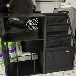 Record Player Stand, 3-Tier Side Table, Vinyl Record Storage up to 140 Albums, End Table for Living Room, Bedroom, Ebony Black