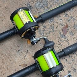 2 Shimano TLD 30..2 speed reels/New lines/Stalker outfitter rods