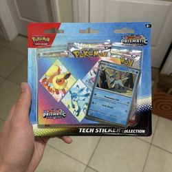 Pokemon TCG Scarlet Violet Prismatic Evolutions Tech Sticker Collection Glaceon