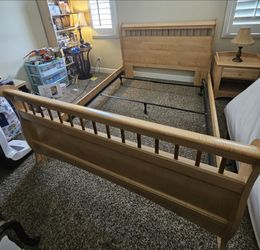 Queen Bed, Box Board and Night Stand Furniture