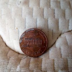 1990 US Copper Penny With No Mint Mark