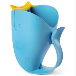 Skip Hop Baby Bath Rinse Cup MOBY Tear-Free Waterfall Rinser Blue Age 0+